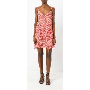 The Kooples Jasmine Silk Ruffle Floral Dress